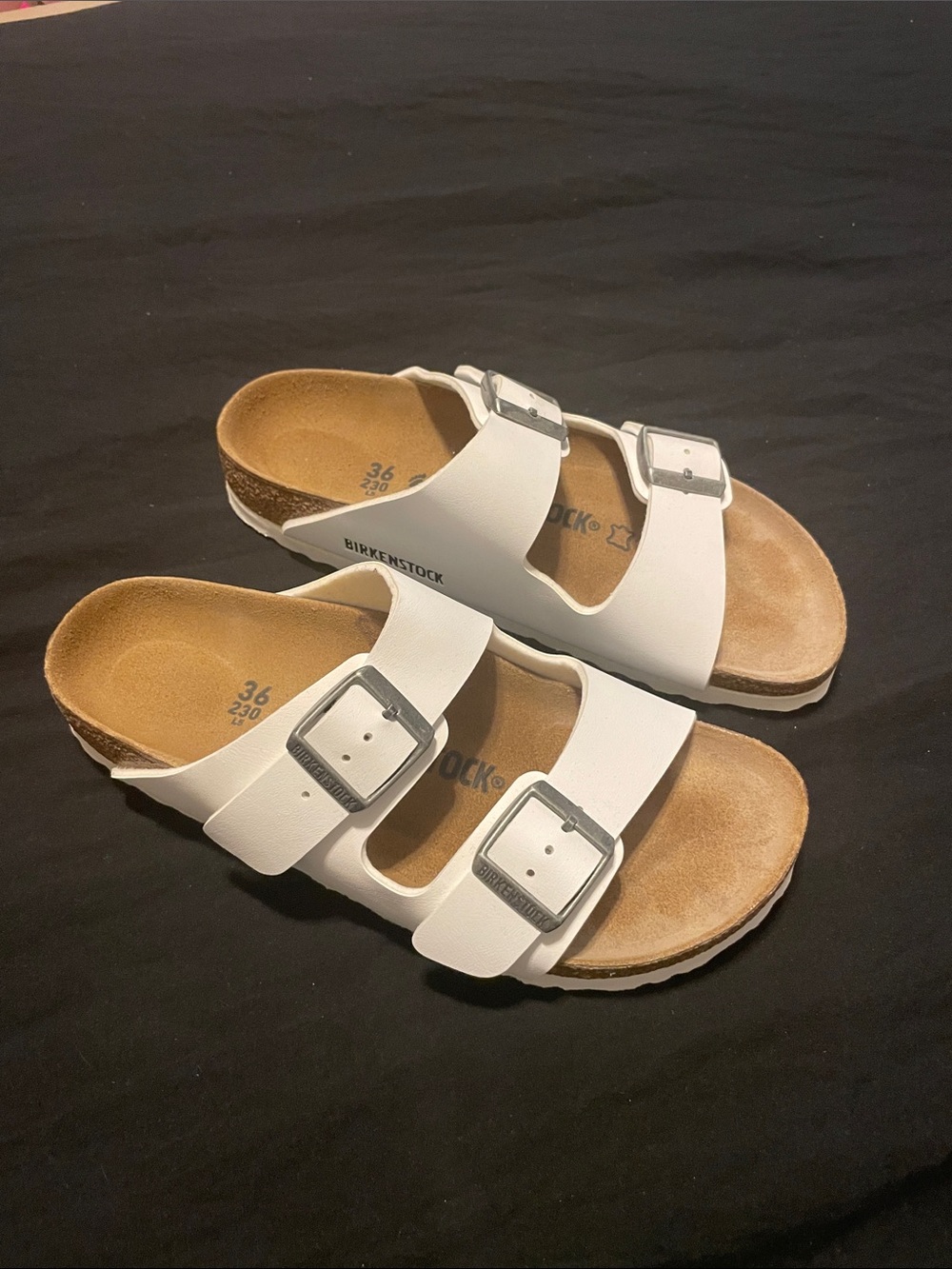 White Arizona Birkenstocks